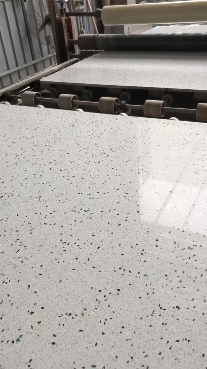 White Terrazzo With Green Glass White And Green Terrazzo